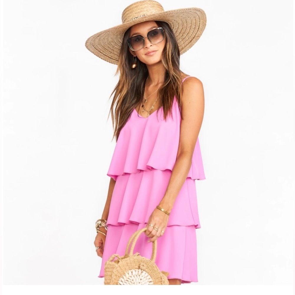 Show Me Your MuMu Pink Tiered Mini Dress